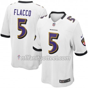 Miesten Baltimore Ravens NFL Pelipaita Joe Flacco 5 Nike Valkoinen